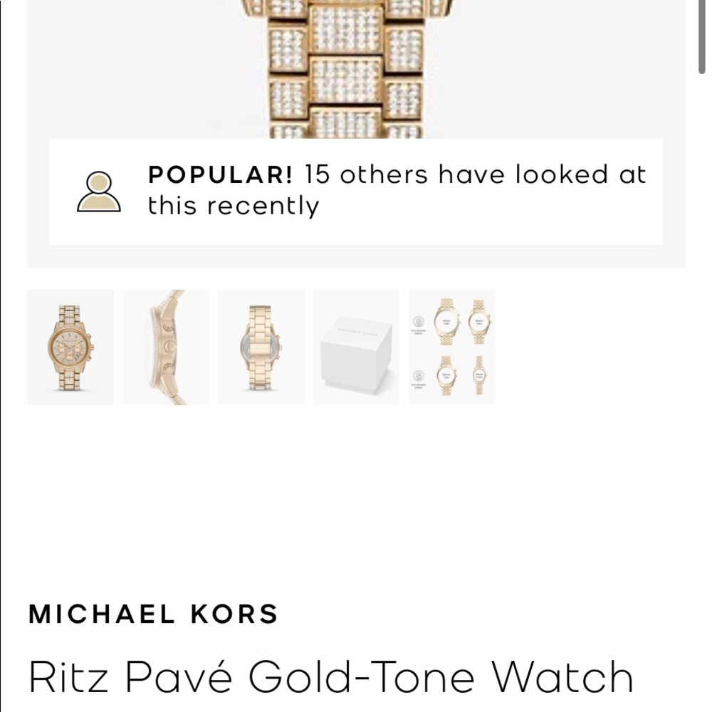 Michael Kors Gold Ritz Watch - Picture 14 of 14